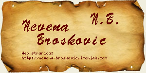 Nevena Brošković vizit kartica